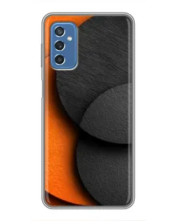Чехол для Samsung Galaxy M52 с картинкой «Геометрия оранжевых кругов»