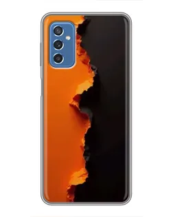 Чехол для Samsung Galaxy M52 с картинкой «Оранжевый разлом»