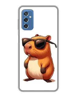 Чохол для Samsung Galaxy M52 з картинкою «Капібара в окулярах»