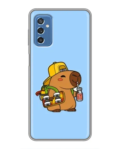 Чохол для Samsung Galaxy M52 з картинкою «Капібара на скейті»