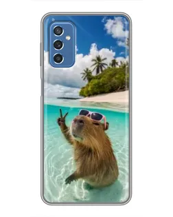 Чохол для Samsung Galaxy M52 з картинкою «Капібара на морі»