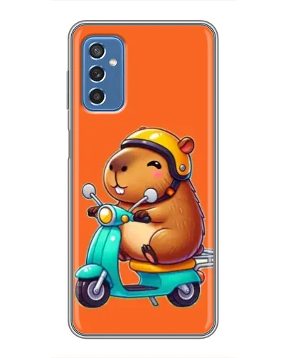 Чохол для Samsung Galaxy M52 з картинкою «Капібара на скутері»