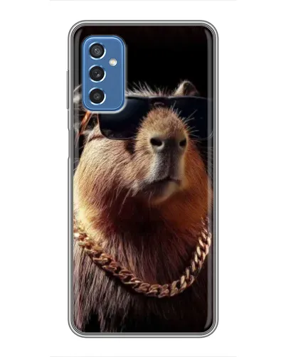 Чохол для Samsung Galaxy M52 з картинкою «Капібара золотий ланцюг»