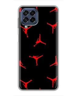 Чехол для Samsung Galaxy M53 (5G) (M536B) с картинкой «Jordan Red Pattern» Чехол для Samsung Galaxy M53 (5G) (M536B) с картинкой «Jordan Red Pattern»