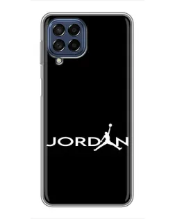 Чехол для Samsung Galaxy M53 (5G) (M536B) с картинкой «Jordan White Logo»