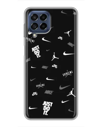 Чехол для Samsung Galaxy M53 (5G) (M536B) с картинкой «Nike Black Pattern»