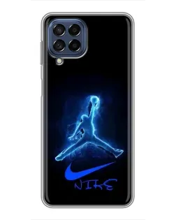 Чехол для Samsung Galaxy M53 (5G) (M536B) с картинкой «Jordan Neon Blue»