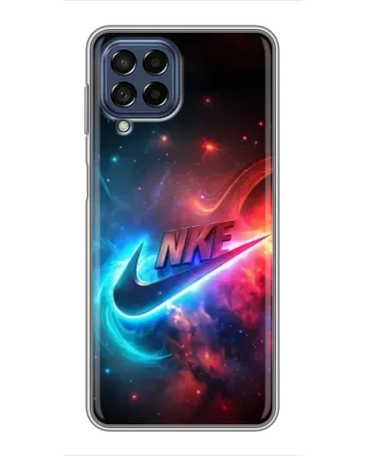 Чехол для Samsung Galaxy M53 (5G) (M536B) с картинкой «Огненный логотип Nike»