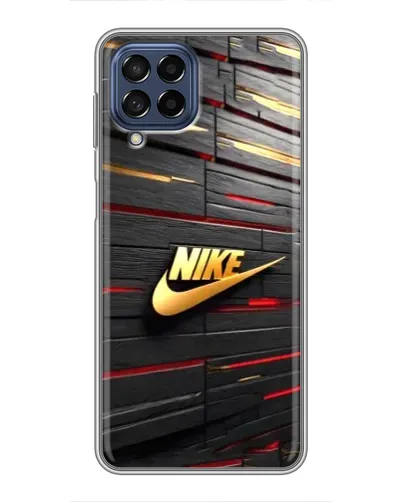 Чехол для Samsung Galaxy M53 (5G) (M536B) с картинкой «Золотой Nike на металле»