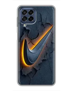 Чехол для Samsung Galaxy M53 (5G) (M536B) с картинкой «Объемный логотип Найк»