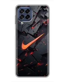 Чехол для Samsung Galaxy M53 (5G) (M536B) с картинкой «Nike — эффект разломов»