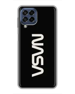 Чехол для Samsung Galaxy M53 (5G) (M536B) с картинкой «NASA — вертикальный логотип»