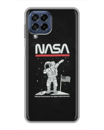 Чехол для Samsung Galaxy M53 (5G) (M536B) с картинкой «NASA — шагаем по Луне»