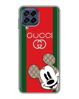 Чехол для Samsung Galaxy M53 (5G) (M536B) с картинкой «Gucci — полосы и Микки»