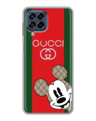 Чехол для Samsung Galaxy M53 (5G) (M536B) с картинкой «Gucci — полосы и Микки»