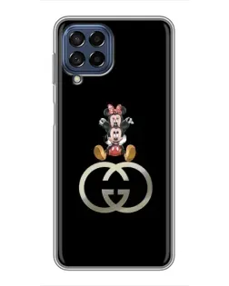 Чехол для Samsung Galaxy M53 (5G) (M536B) с картинкой «Минни Маус на лого»