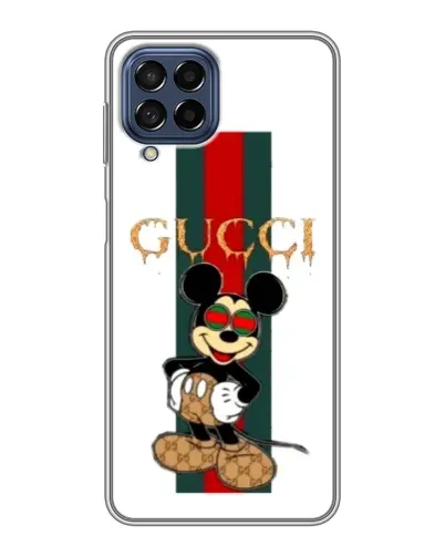 Чехол для Samsung Galaxy M53 (5G) (M536B) с картинкой «Микки Маус Gucci — полосы»