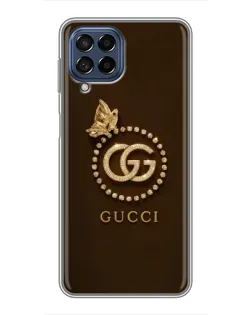 Чехол для Samsung Galaxy M53 (5G) (M536B) с картинкой «Gucci — золотая бабочка»