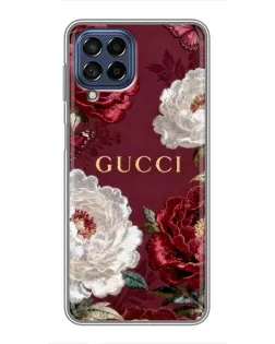 Чохол для Samsung Galaxy M53 (5G) (M536B) з картинкою «Gucci — бордові троянди»