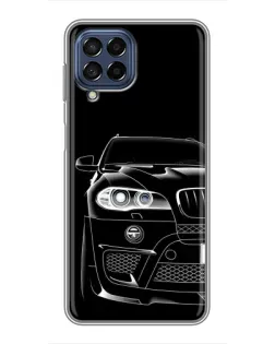 Чехол для Samsung Galaxy M53 (5G) (M536B) с картинкой «Темный силуэт BMW»