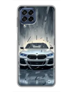 Чехол для Samsung Galaxy M53 (5G) (M536B) с картинкой «BMW в свете фар»