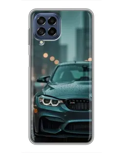 Чехол для Samsung Galaxy M53 (5G) (M536B) с картинкой «BMW в огнях города»