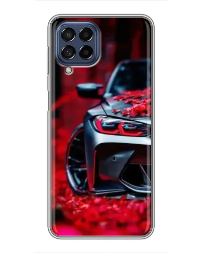 Чехол для Samsung Galaxy M53 (5G) (M536B) с картинкой «Спортивная BMW и цветы» Чехол для Samsung Galaxy M53 (5G) (M536B) с картинкой «Спортивная BMW и цветы»
