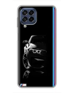 Чехол для Samsung Galaxy M53 (5G) (M536B) с картинкой «Силуэт BMW в темноте»
