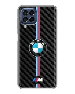 Чехол для Samsung Galaxy M53 (5G) (M536B) с картинкой «Эмблема BMW и карбон»
