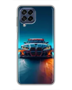 Чохол для Samsung Galaxy M53 (5G) (M536B) з картинкою «BMW — вогні неону»