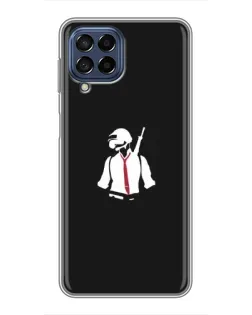 Чехол для Samsung Galaxy M53 (5G) (M536B) с картинкой «PUBG — силуэт воина»