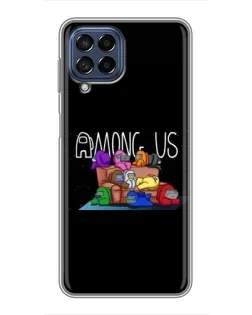 Чехол для Samsung Galaxy M53 (5G) (M536B) с картинкой «Логотип Among Us»