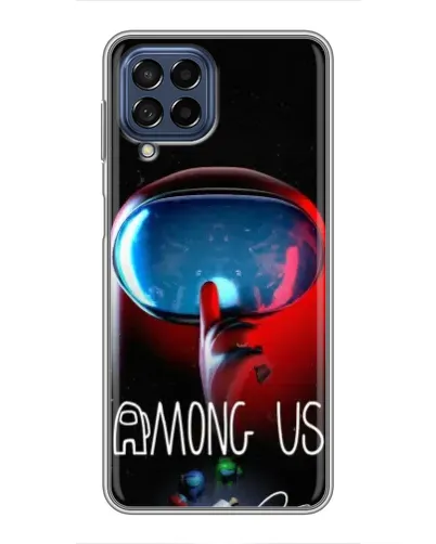 Чехол для Samsung Galaxy M53 (5G) (M536B) с картинкой «Красный импостер — макро»