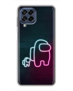 Чехол для Samsung Galaxy M53 (5G) (M536B) с картинкой «Among Us неон-арт»