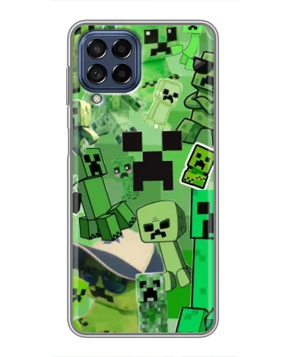 Чехол для Samsung Galaxy M53 (5G) (M536B) с картинкой «Криперы Minecraft»