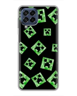 Чехол для Samsung Galaxy M53 (5G) (M536B) с картинкой «Паттерн с криперами»