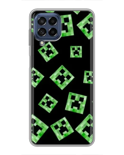 Чехол для Samsung Galaxy M53 (5G) (M536B) с картинкой «Паттерн с криперами»