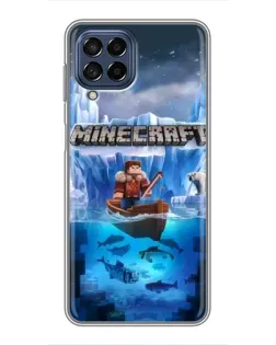 Чехол для Samsung Galaxy M53 (5G) (M536B) с картинкой «Minecraft ледяной мир»