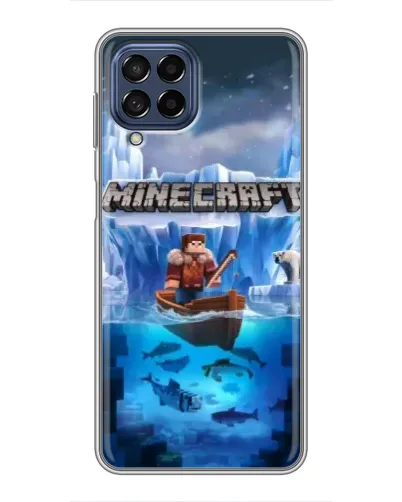 Чехол для Samsung Galaxy M53 (5G) (M536B) с картинкой «Minecraft ледяной мир»