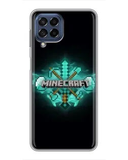 Чехол для Samsung Galaxy M53 (5G) (M536B) с картинкой «Minecraft Diamond лого»