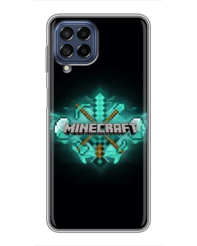 Чехол для Samsung Galaxy M53 (5G) (M536B) с картинкой «Minecraft Diamond лого»