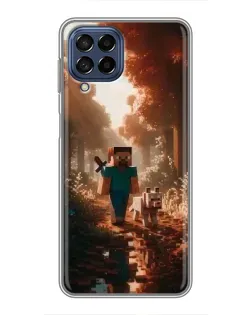 Чехол для Samsung Galaxy M53 (5G) (M536B) с картинкой «Стив в лесу»