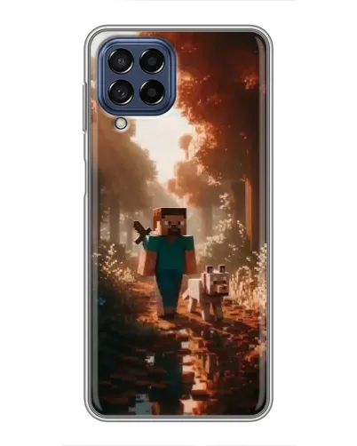 Чехол для Samsung Galaxy M53 (5G) (M536B) с картинкой «Стив в лесу»