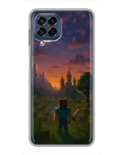 Чехол для Samsung Galaxy M53 (5G) (M536B) с картинкой «Стив у башни»
