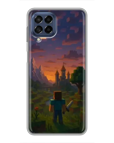 Чехол для Samsung Galaxy M53 (5G) (M536B) с картинкой «Стив у башни»