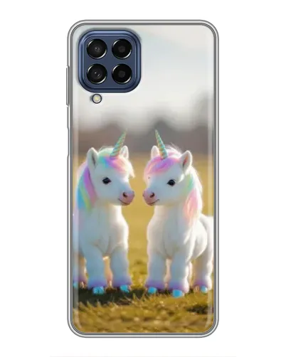 Чехол для Samsung Galaxy M53 (5G) (M536B) с картинкой «Пара единорогов»