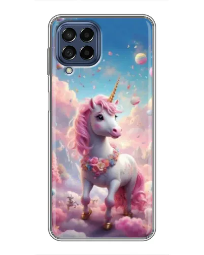 Чехол для Samsung Galaxy M53 (5G) (M536B) с картинкой «Единорог среди облаков»