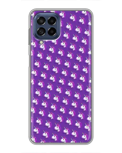 Чехол для Samsung Galaxy M53 (5G) (M536B) с картинкой «Единороги на фиолетовом»