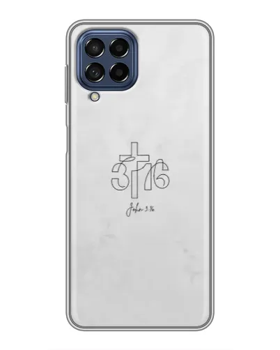 Чехол для Samsung Galaxy M53 (5G) (M536B) с картинкой «Иоанна 3:16 Крест»