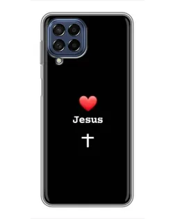 Чехол для Samsung Galaxy M53 (5G) (M536B) с картинкой «Сердце - Jesus»
